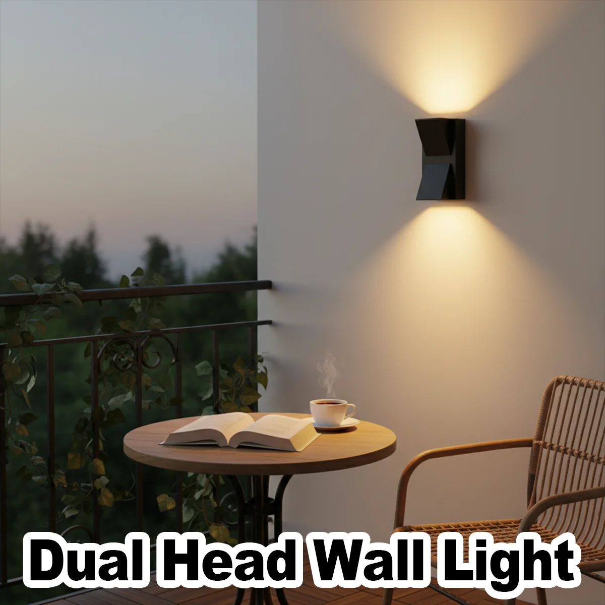 Black/White Shell Wall Light Lamp 5w 10w Garden Outdoor Lighting Warm Sconce Cool White Ip65 Waterproof Porch Courtyard Exterior