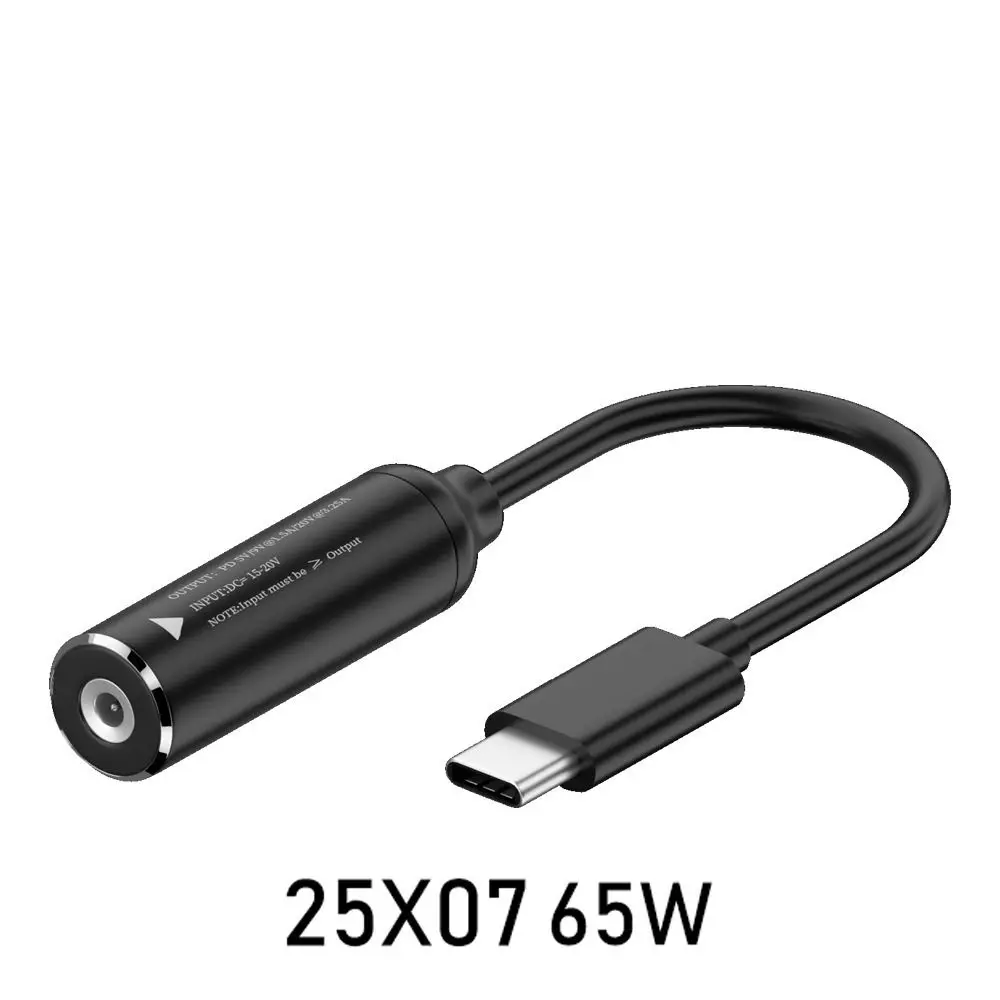 PD 65W Type-C To DC Jack Charging Cable PD Output DC Input DC To Type-C Charging Cable Automatic Recognition 3A