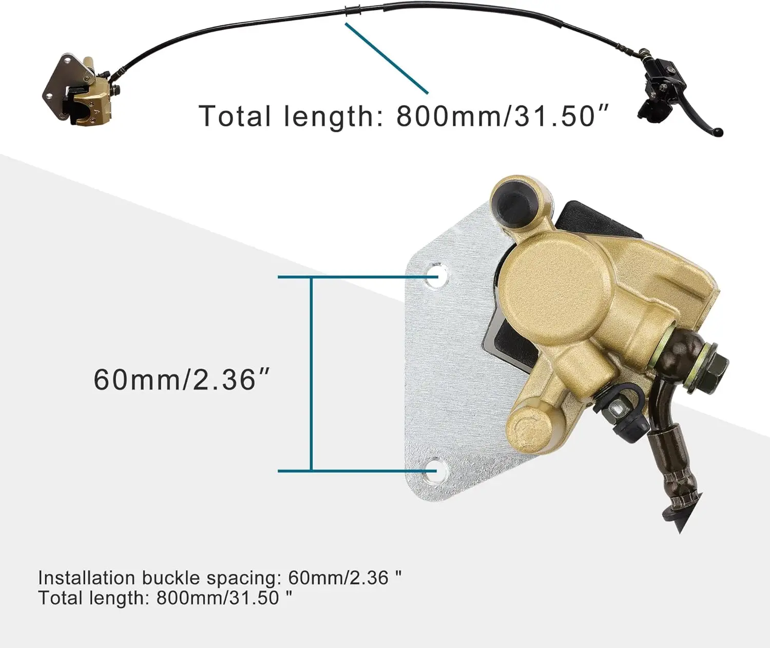 GOOFIT Front Disc Brake Master Cylinder Assembly for 50cc 70cc 90cc 110cc 125cc ATV Dirt Bike
