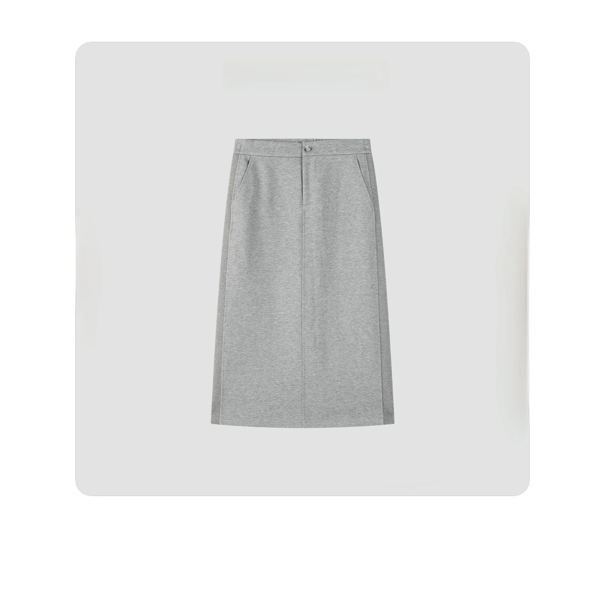 

Hua Ji Yan Casual Elastic Waist Simple Slimming Long Skirt Cotton Straight Tube Skirt Women's Ci Commute Spring 2026