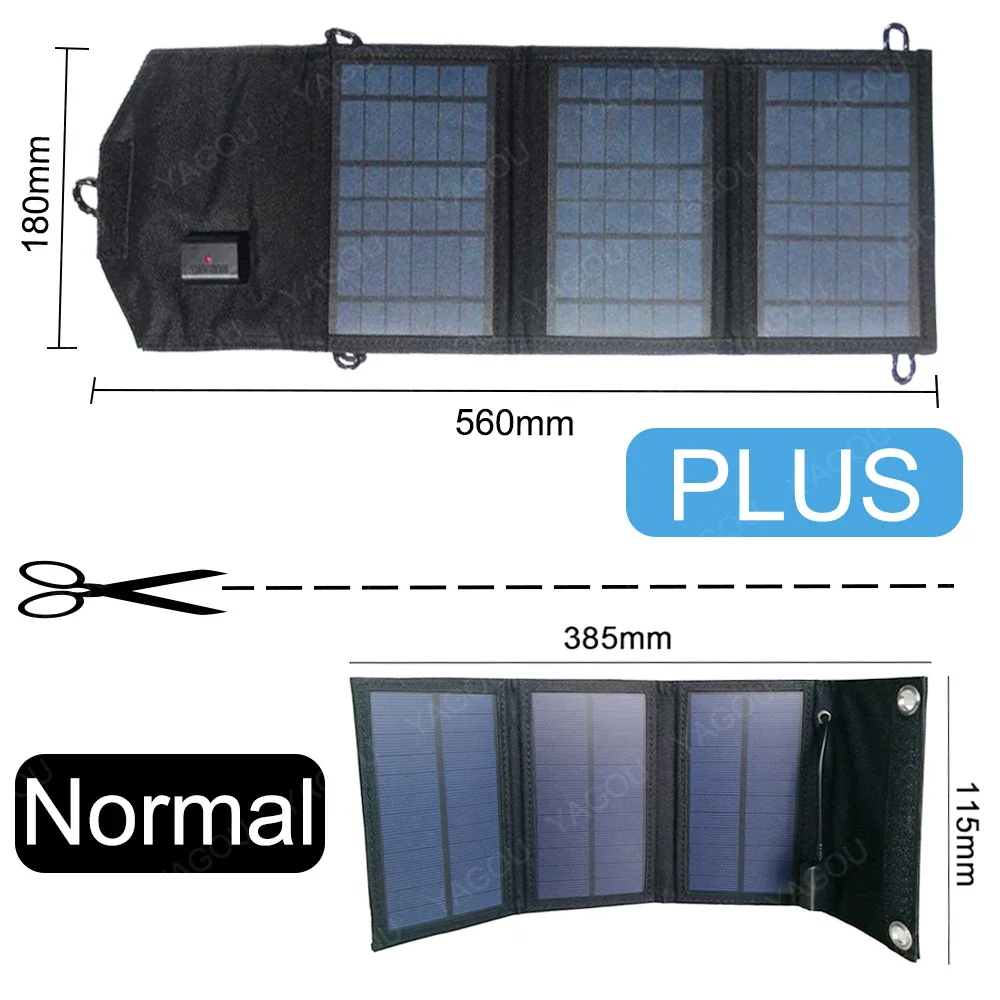 NEW 120W Plus Size Solar Panel Charger Foldable Solar Plate 5V USB Safe Charge Cell Solar Phone Charger for Home Outdoor Camp