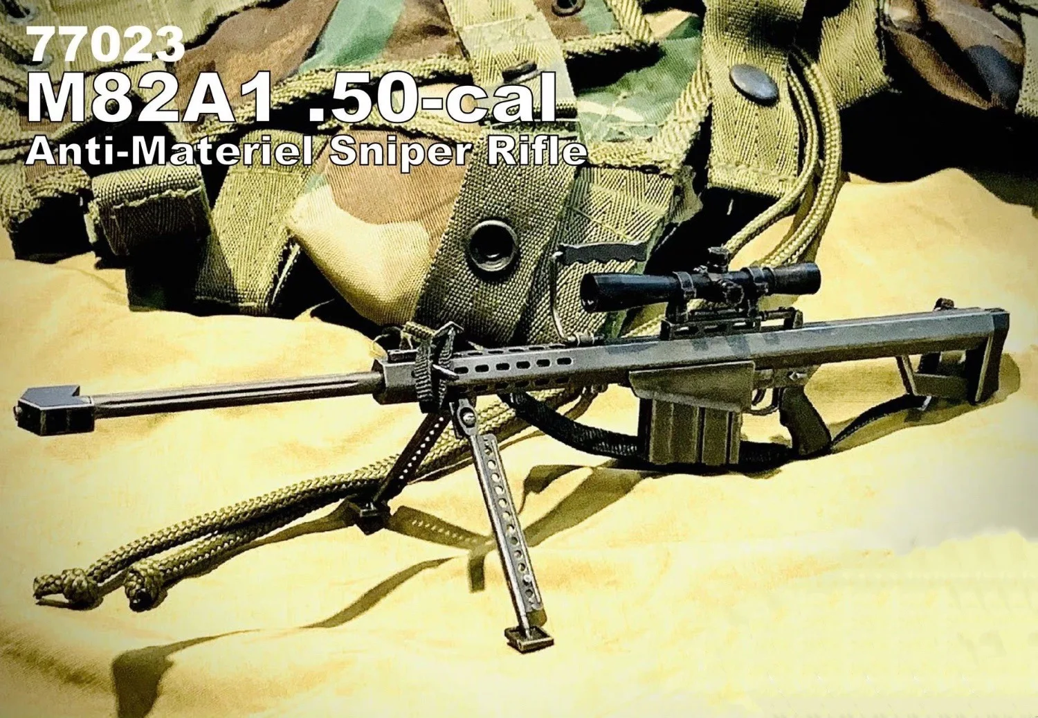 1/6 Scale Barrett M82A1.50-caliber Anti-Materiel Sniper Rifle 77023 for Action Figure Soldier Weapon Collection Accessories