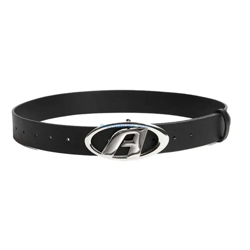 

N7YF Letter Buckles Waist Belt Waist Belt for Women Jean Skirt Coat