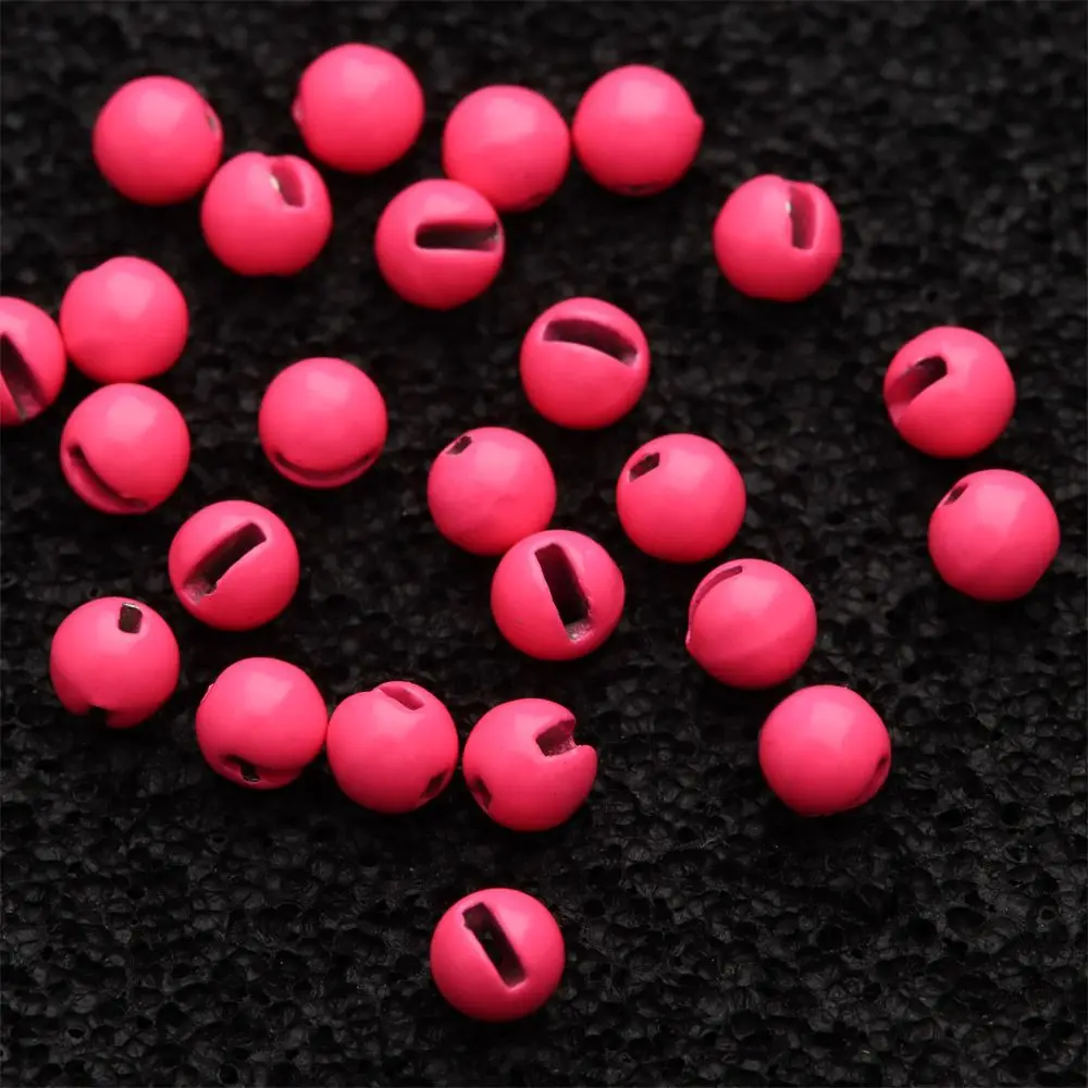 25Pcs/lot New High Quality 2.5mm/3.0mm/3.5mm/4.0mm Fishing Slotted Bead Tungsten Beads Fly Tying Material Tungsten Alloy