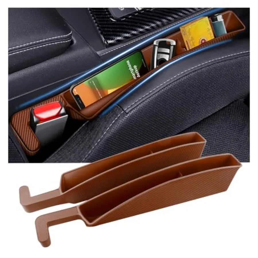 

2PCS New Car Seat Gap Filler with 2 Storage Areas, Stylish Car Seat Gap Storage for Stabilizing Phone, Keys Wallet, Universal C