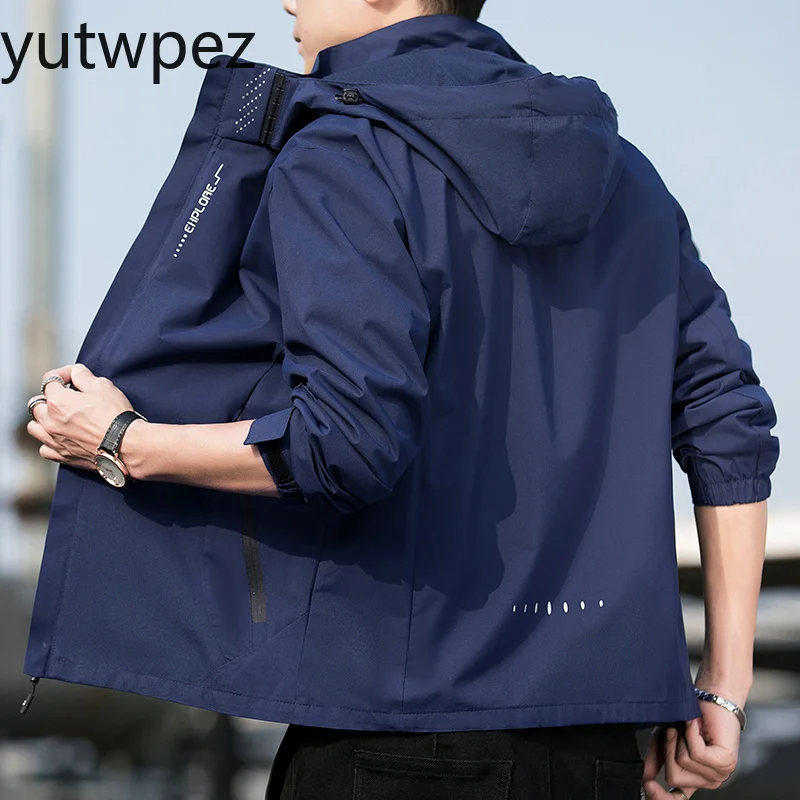 Outdoor Hiking Sports Running Raincoat Windproof Jacket Climbing Outdoor Coat Waterproof Ruuning Jacket Lightweight Outer Hooded