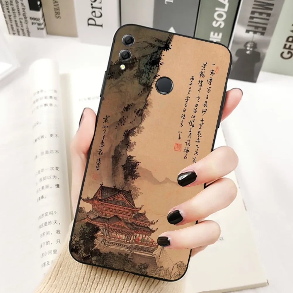 Chinese Style Wish Good Luck Freedom Phone Case For Huawei Honor 10 Lite 9 20 7A 9X 30 50 60 70 Pro Plus Soft Silicone Cover