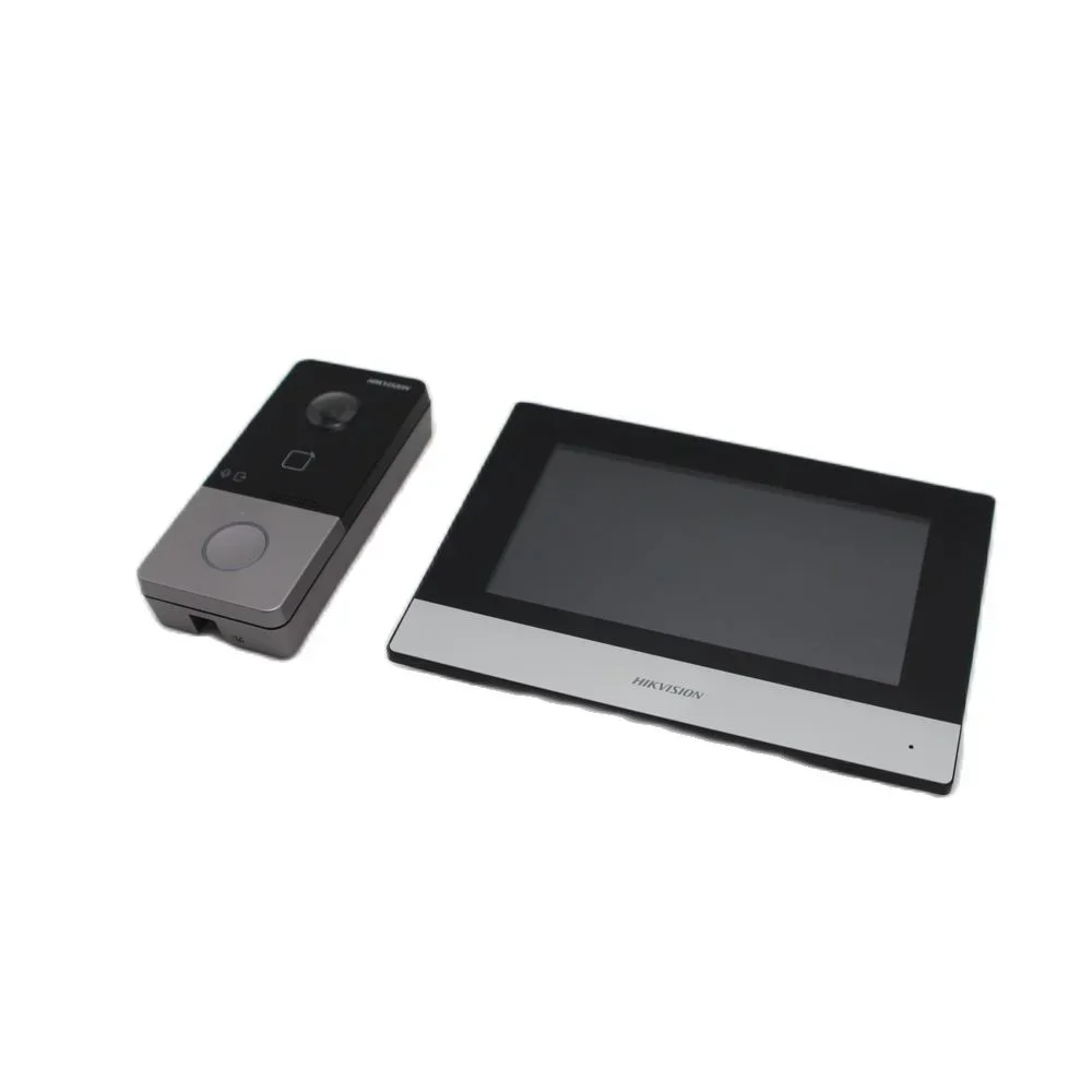 Nouveau! Kit d'interphone vidéo IP DS-KIS603-P(C), comprend DS-KV6113-WPE1 + DS-KH6320-WTE1, sonnette POE, Station de porte, moniteur WIFI