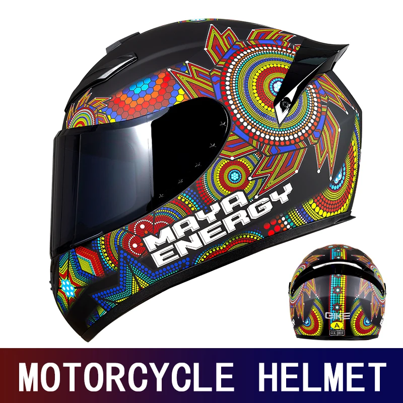 Full Helmet Male Motorcycle Imitation Racing Female Riding Electric Car Couple Helmet Four Seasons Winter Warm Go-Kar