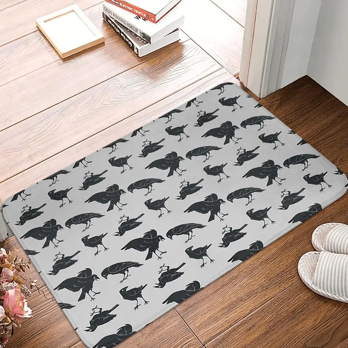 Murder Of Crows Doormat Rug Carpet Mat Footpad Polyester Anti-slip Water Oil Proof Front Room Corridor Kitchen Bedroom Balcony