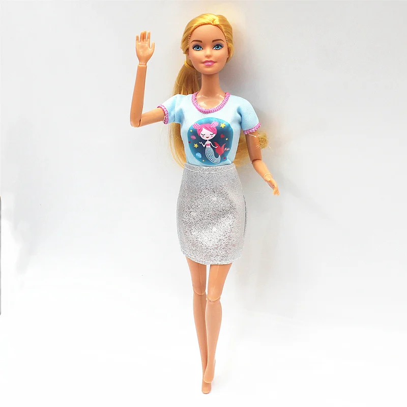 Neue 30 cm 11 Gelenke bewegliche Puppe mit Kleidung 1/6 Puppe mit Rock Mädchen Spielhaus Diy Dress Up Spielzeug Geschenke
