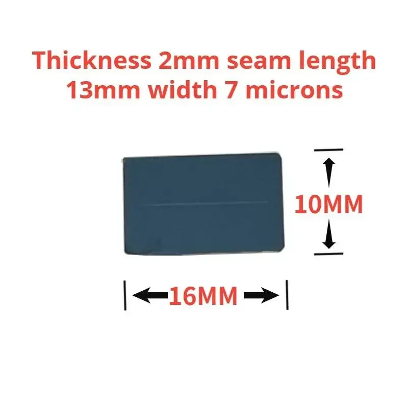 16x10x2mm Mirror JGS1 Quartz Glass 7 micron glass Slit Length 13mm Chrome Plated Surface for Single-Slit Diffraction Experiment