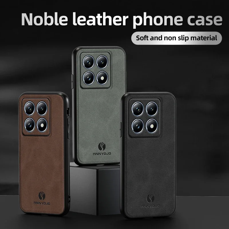 For Xiaomi Mi 14T Pro Case Luxury PU Leather Skin With Magnetic Protective Back Cover Case For Xiaomi Mi14t 14TPro Phone Shell