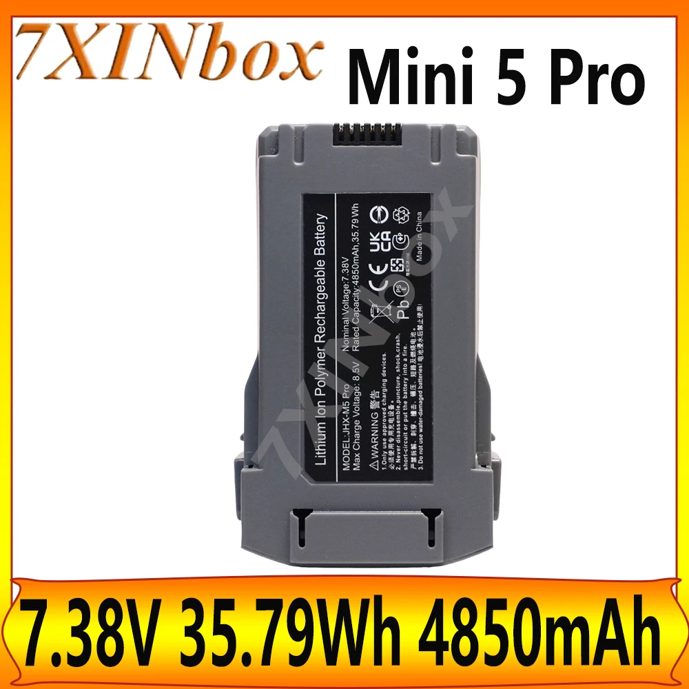 

Аккумулятор 7XINbox 7.38V 35.79Wh 4850mAh для DJI Mini 5 Pro, интеллектуальный дрон с временем полета до 52 минут, абсолютно новый