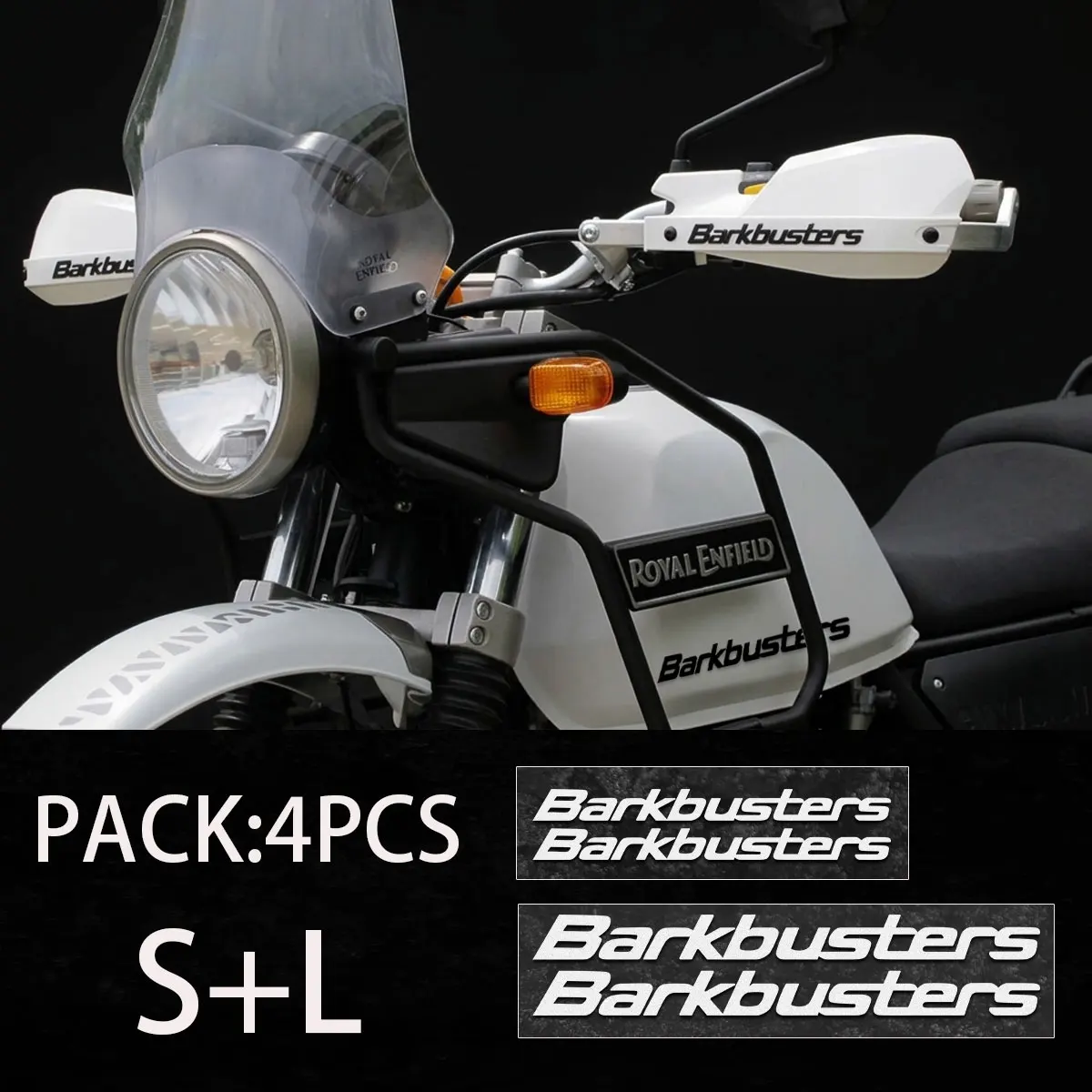 Barkbusters Style Motorcycle Mirror & Handguard Sticker | Waterproof Vinyl Decal for Moto Body Fairing DIY Decoration