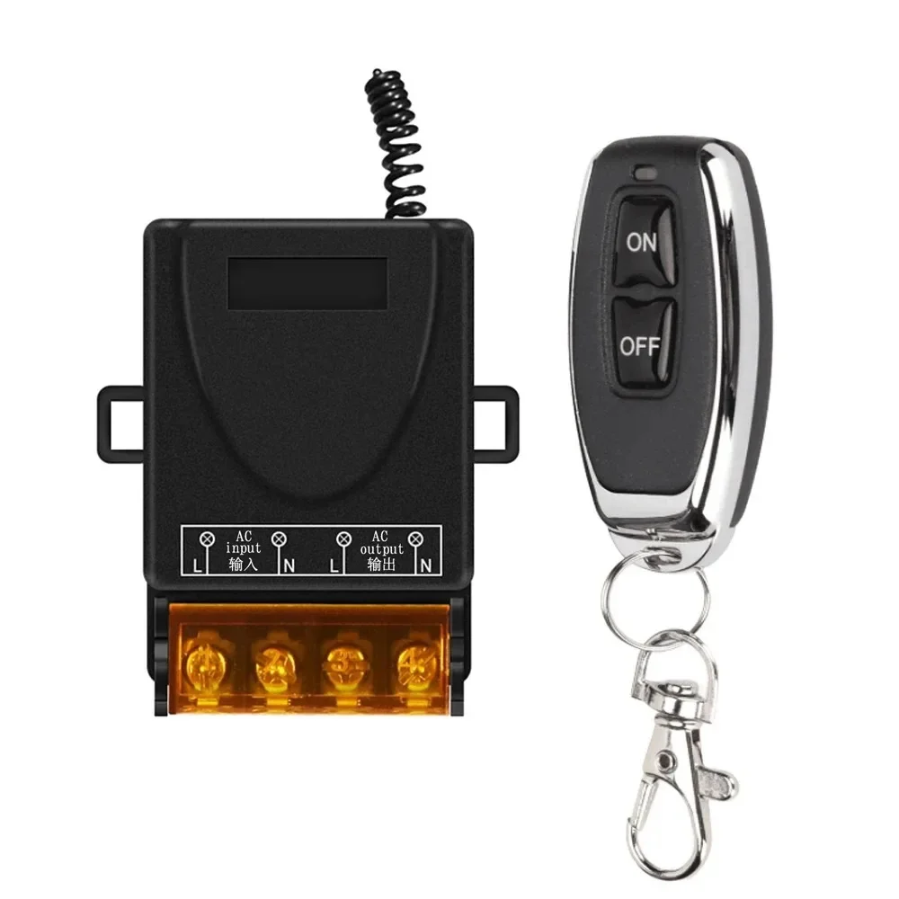 

AC 220V 110V 30A 433Mhz Wireless Remote Control Switch Relay 1CH Receiver Controller and 2botton RF 433.92 Mhz Transmitter