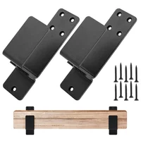 Soportes de barricada para puerta, soporte de barra abierta, soporte en U de acero al carbono resistente para 2 por 4 hogares de madera, lancer, cobertizo, garaje, puerta, 2 uds.