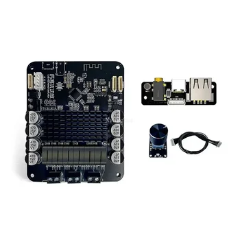 Placa amplificadora de potência bluetooth 5.0 dsp digital 2.1 subwoofer 70w * 2 + 140w tws aux entrada usb 8v-24v