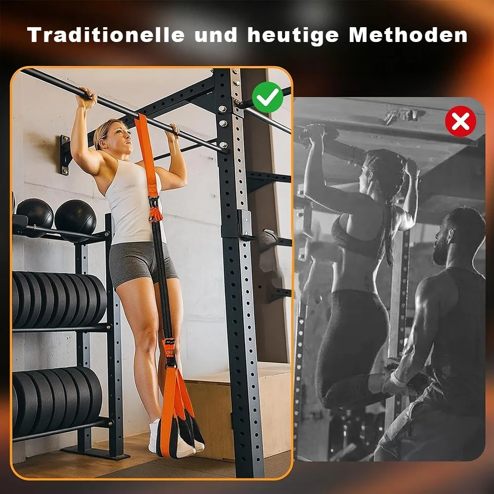 Klimmzug-Hilfe-Bänder-Set, Widerstandsband für Klimmzüge, Unterstützung für Männer und Frauen, zum Aufhängen, Training, Klimmzüge, Workout, Körperdehnung – Detail 5