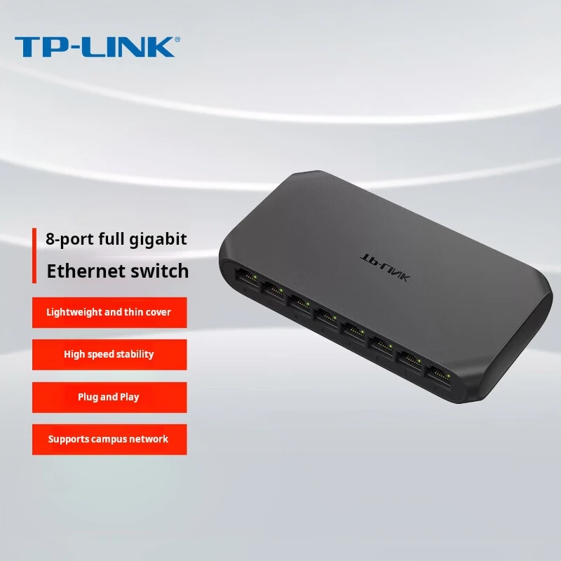 Switch Ethernet Gigabit de 8 portas TP-Link Litewave, divisor de mesa não gerenciado, sem ventilador, caixa de plástico, plug & play (LS1008G)