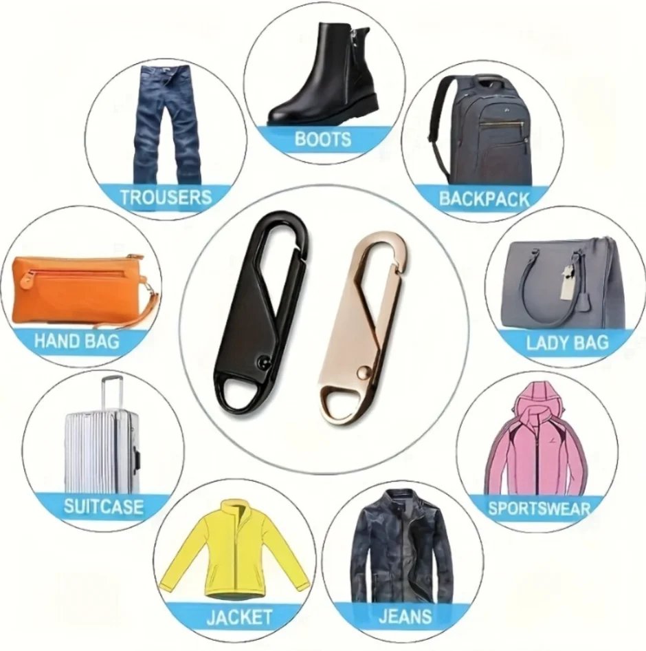 Zippers Head Universal Instant Zipper Repair Kit Replacement For Broken Buckle Travel Bag Suitcase Zipper Head DIY Sewing Craft
