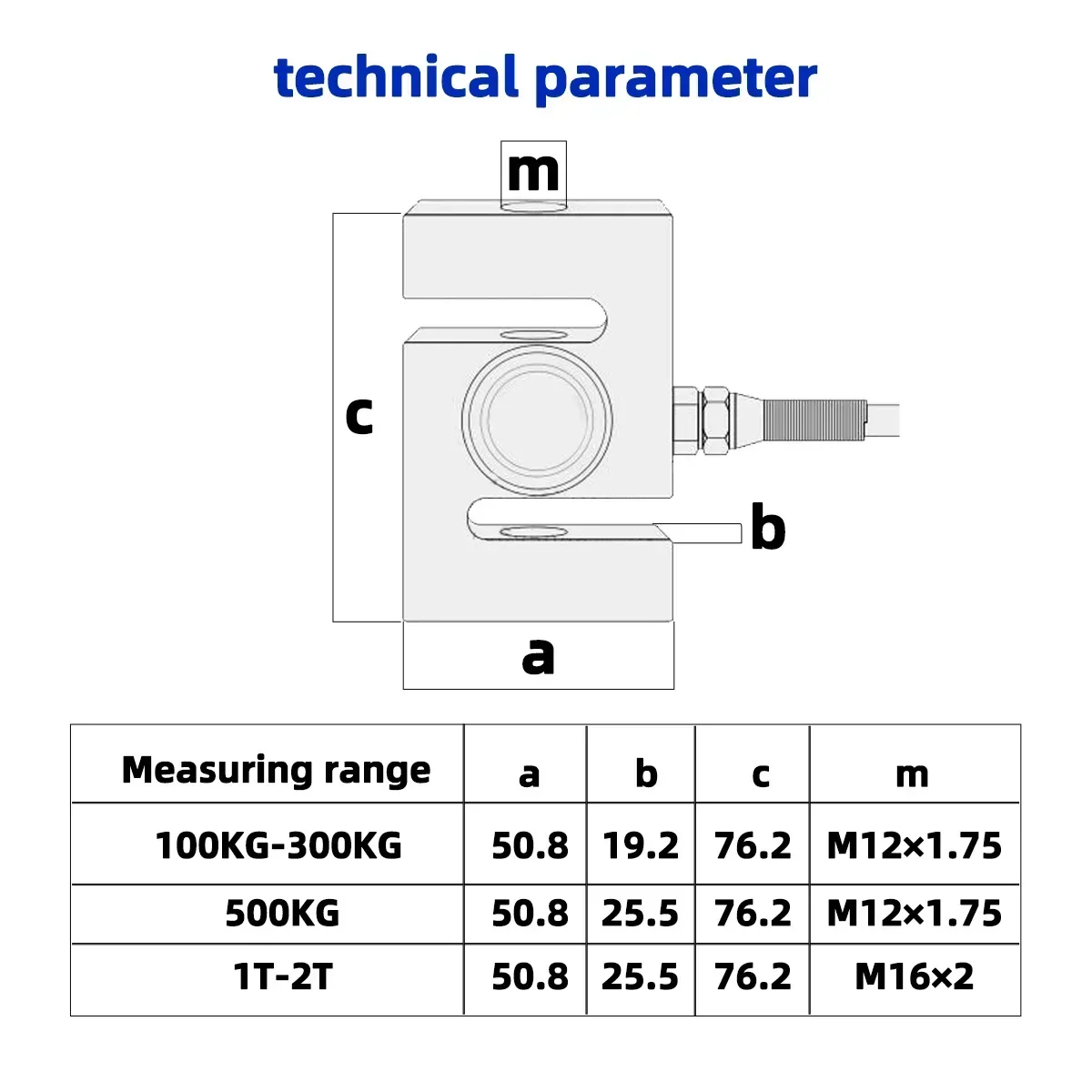 S-type Large-capacity Tension and Pressure Sensing Load Cell Is Suitable for Floor Scales Electronic Scales, and Various Scales