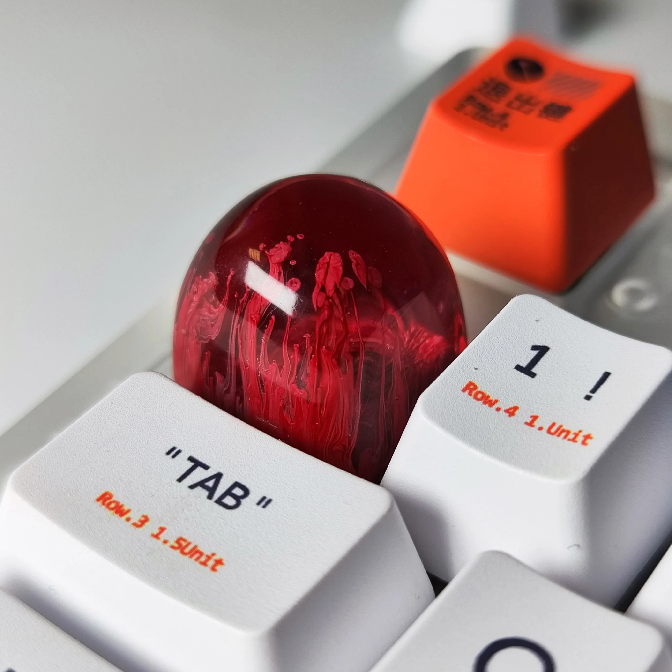Dom Zen Pool 1u Keycaps Artisan Resin Luxurious DIY PC Gamer Gift Mechanical Backlit Keyboard RGB Keycap GK64 Anne Pro 2 RK878