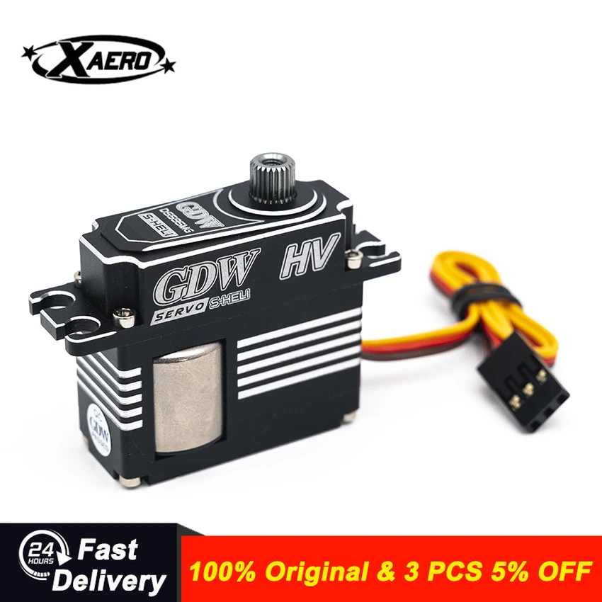 

GDW DS595MG 5.5kg Digital Servo, Steel Gear & Metal Case for RC Helicopter Tail