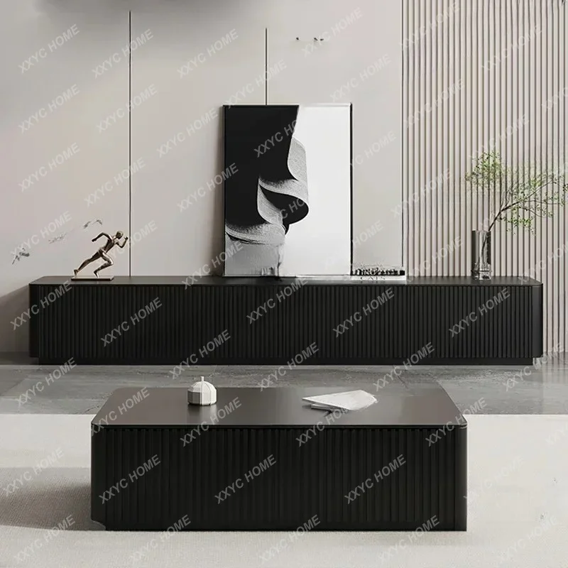 Filing Black Tv Table Simple Modern Solid Wooden Tv Cabinet Modular  Compact Muebles Para El Hogar Trendy Furnitur