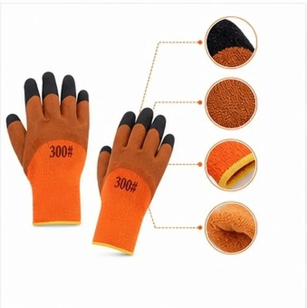 10Pairs Thermal Insulated Gloves High Visibility Construction Work Warm Builders Gloves Cold Weather Protective