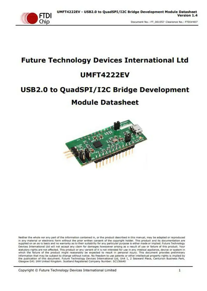 FTDI spot genuine UMFT4222EV-D FT422H USB2.0 QuadSPI/I2C development module