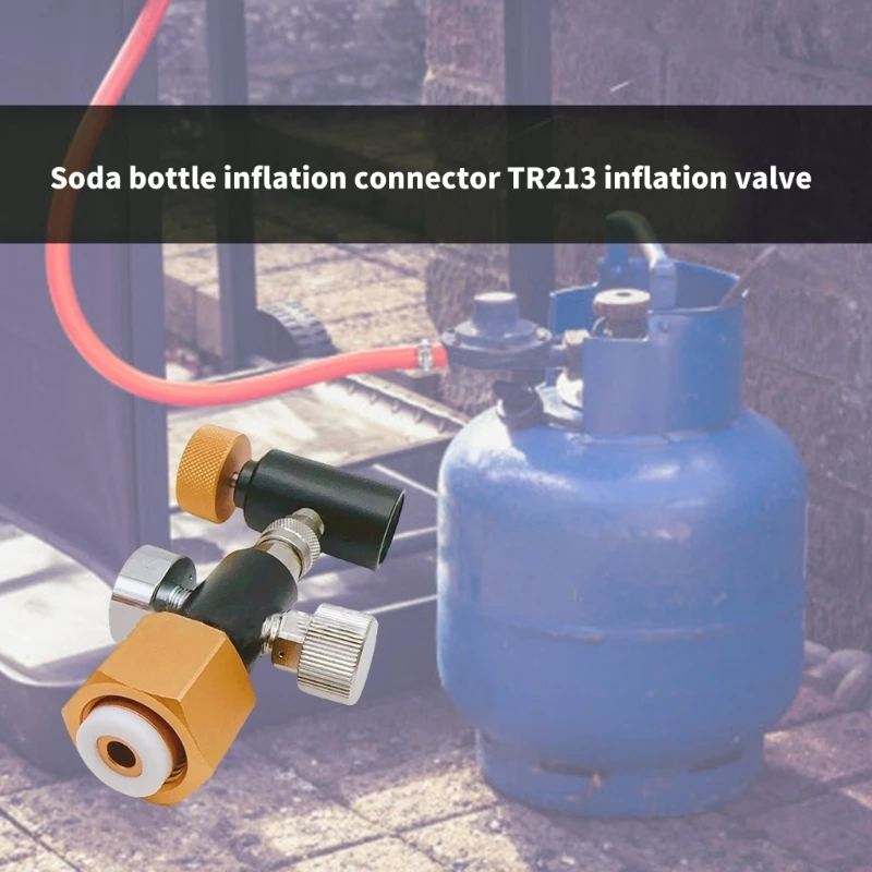 Adaptateur de réservoir de CO2 externe en aluminium, accessoires de fabricant de sodas, réservoir de CO2 externe, adaptateur de tuyau de recharge pour la maison