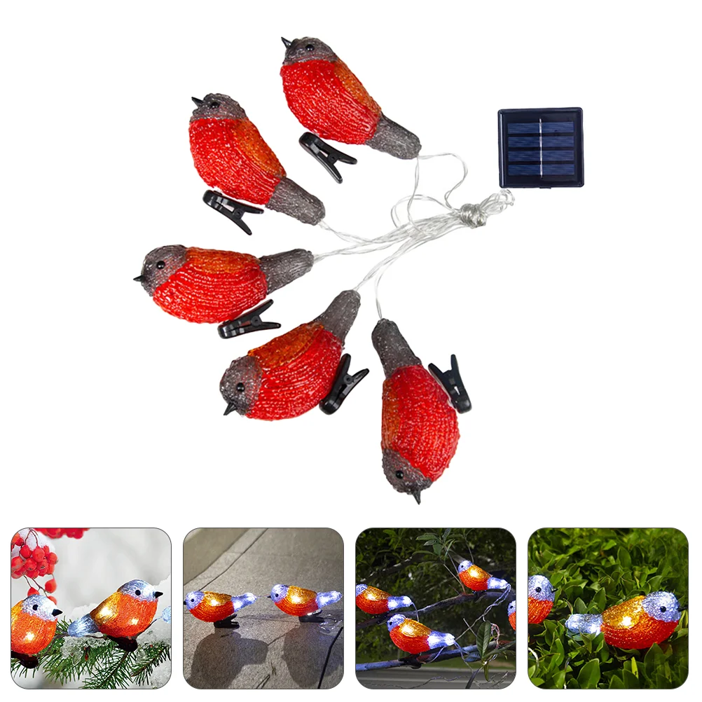 

1 Set Decorative Light String LED Robin Shaped Light String for Garden Party lamp string LED lamp string
