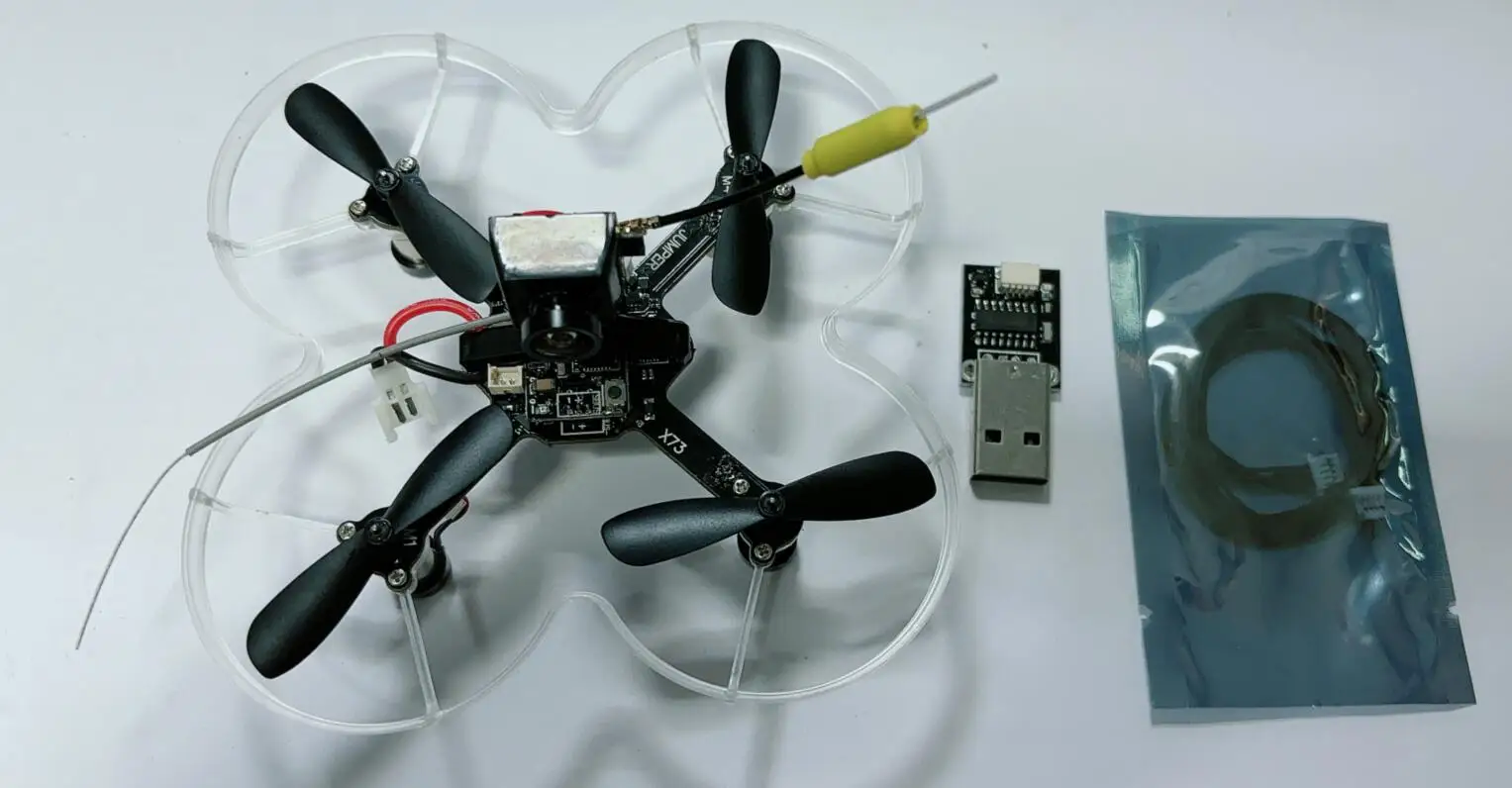 

Квадрокоптер Jumper X73 Micro FPV с камерой, видеопередатчиком VTX AIO, полетным контроллером Naze32, моторами 716 (brushed), приемником Frsky X9D, Eachine (BNF)