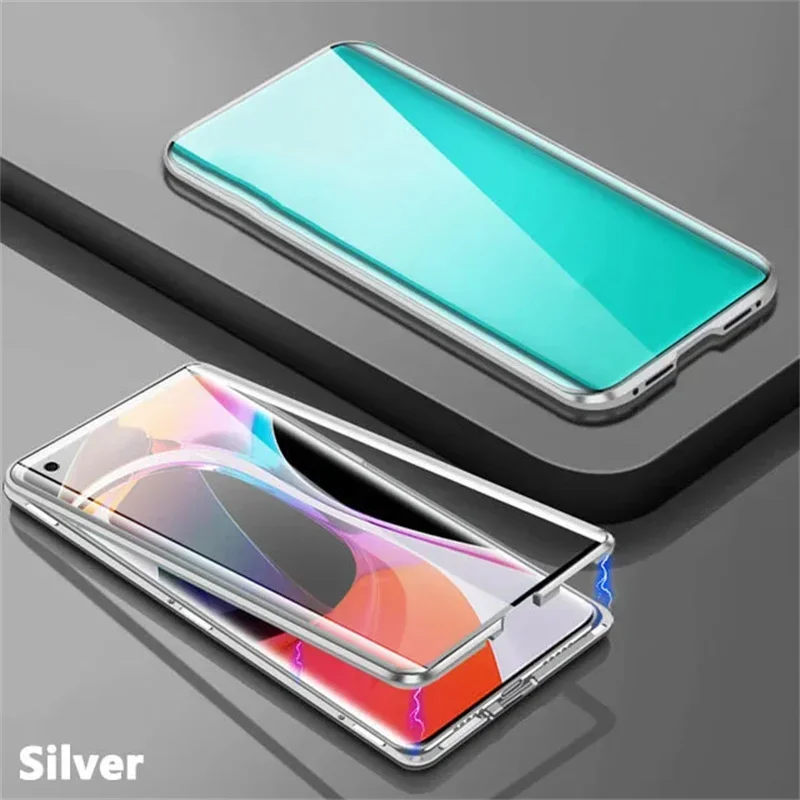 Magnetisches Gehärtetes Glas-Metallgehäuse für Samsung S25 S24 S23 S22 S21 Ultra Plus FE für Samsung doppelseitige Glasabdeckung – Detail 8