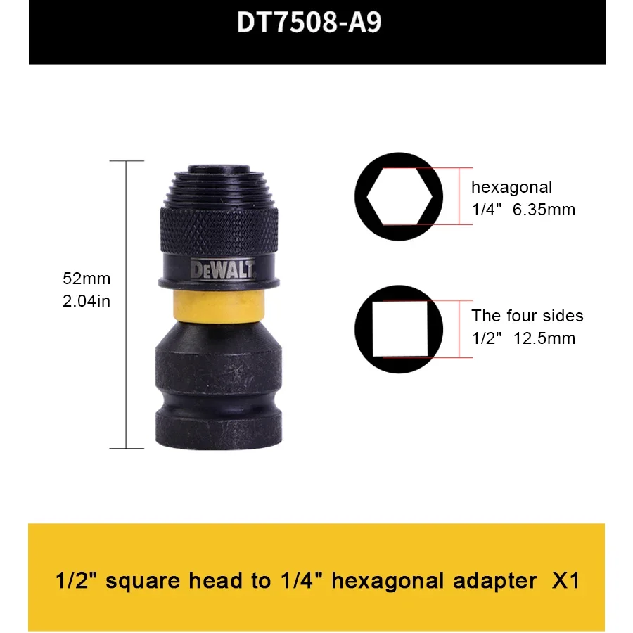 DEWALT Impact Wrench Adapter DT7508-QZ 1/4