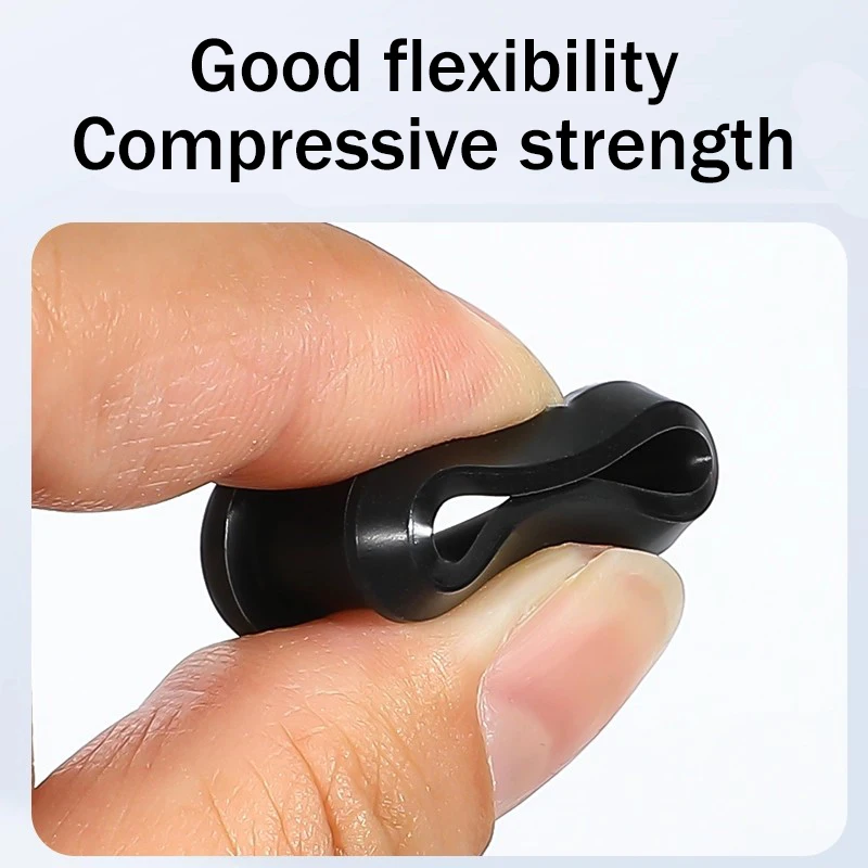 Silicone Rubber Snap-on Hole Plug 4.5-60.6mm Black/White Cable Wire Protection Bushing for Electrical Equipment Protective Loop