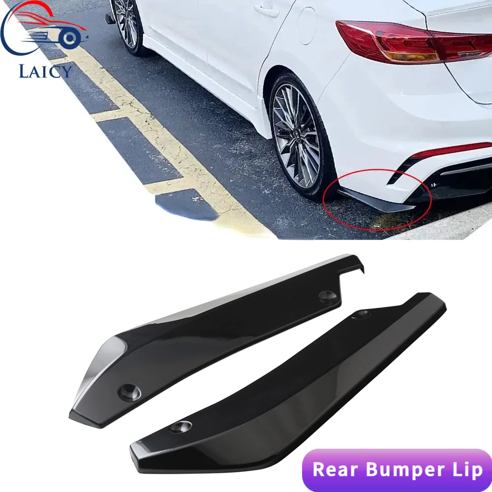 LAICY For Hyundai Elantra 2000-2020 Car Rear Bumper Splitter Diffuser Canard Wrap Spoiler Side Fender Skirt Lip Chin Body