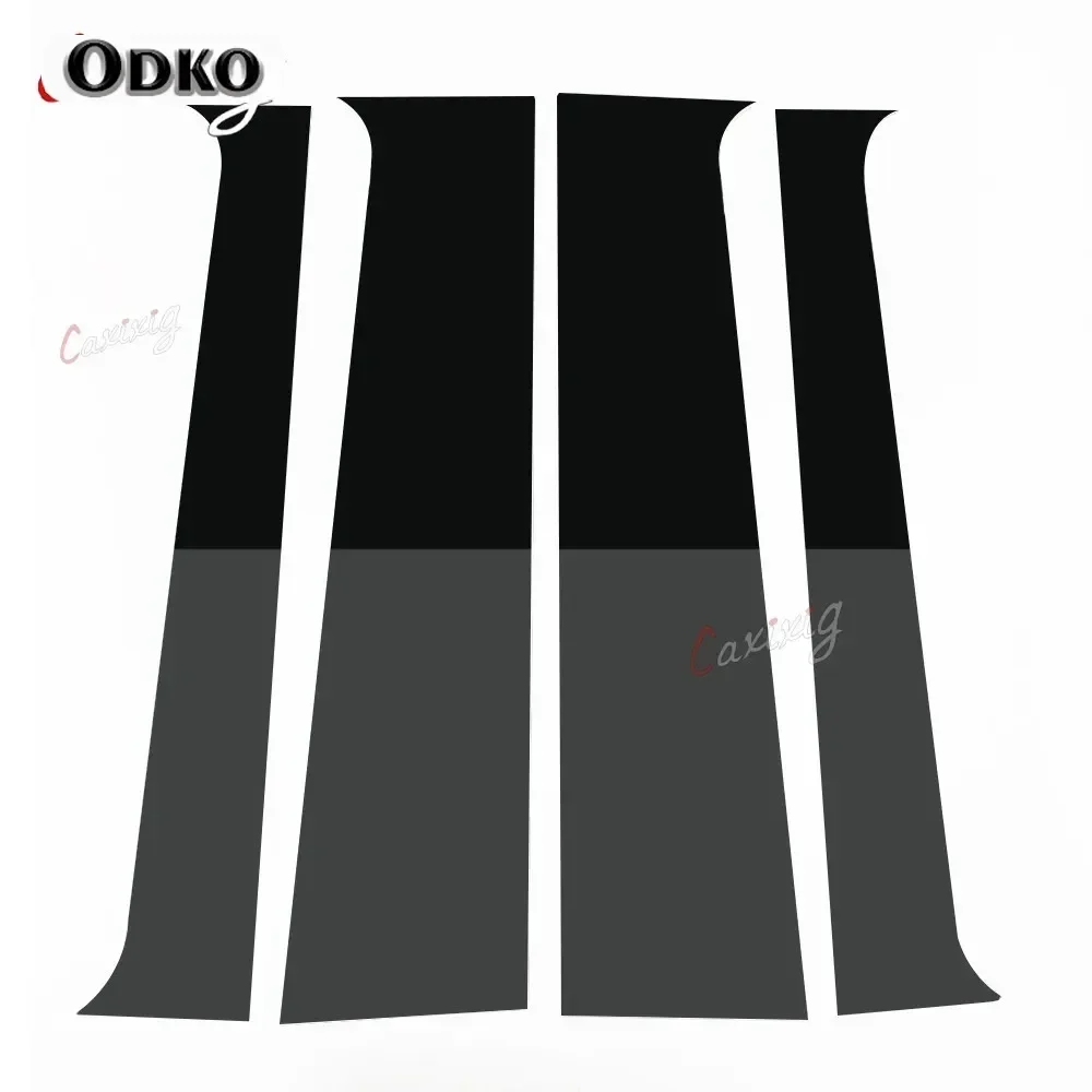4Pcs Glossy Black Car Pillar Posts Door Window Trim Cover For Mercedes Benz VITO V CLASS W447 2016-2020 BC Column Sticker