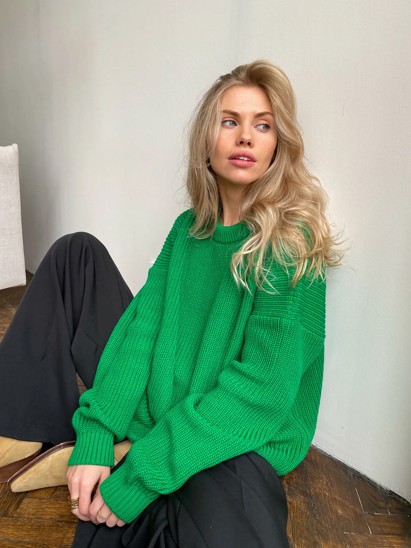 

Jyate Autumn And Winter Solid Women's Sweater Loose Long Sleeve Round Knitted Sweater Fashion Casual Pullover Sweater Women 2023