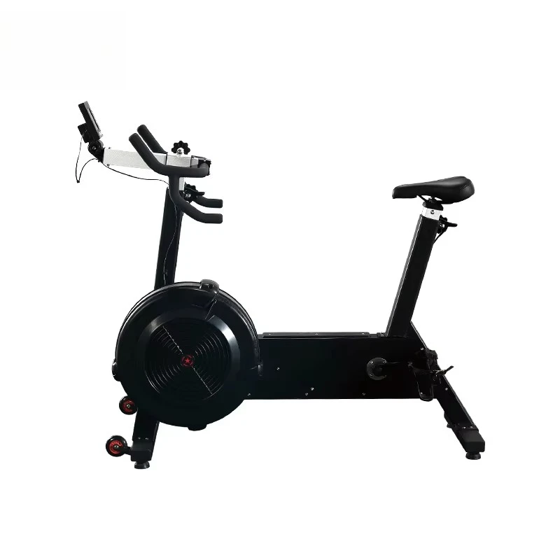 

Велотренажер для помещений с вентилятором, коммерческий велотренажер для спортзалов и клубов, велосипед для спиннинга с сиденьем и экраном