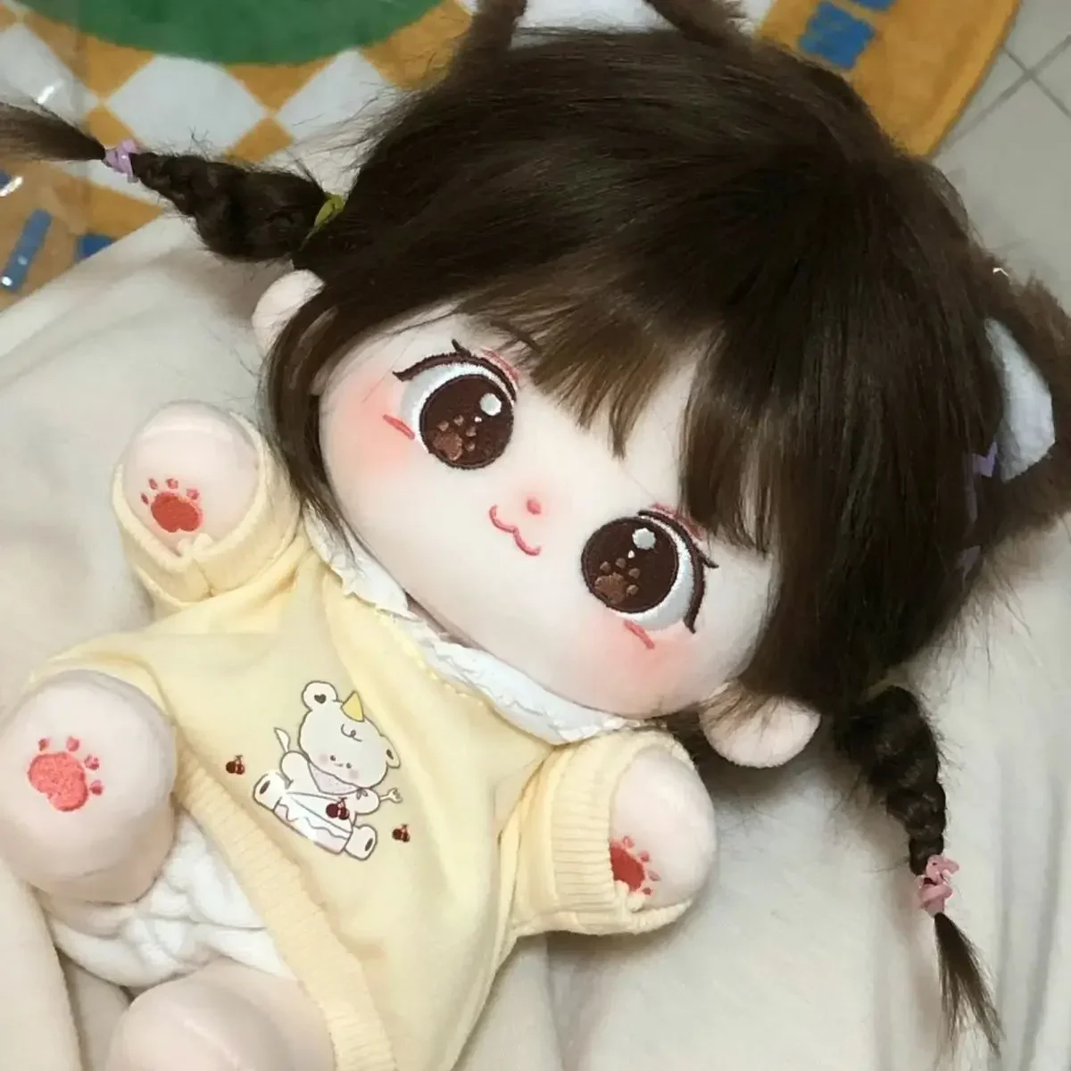 

Miaomiao Cotton Doll Stock 20cm Interchangeable Baby Clothes Plush Doll Figure Doll Gifts to Girls