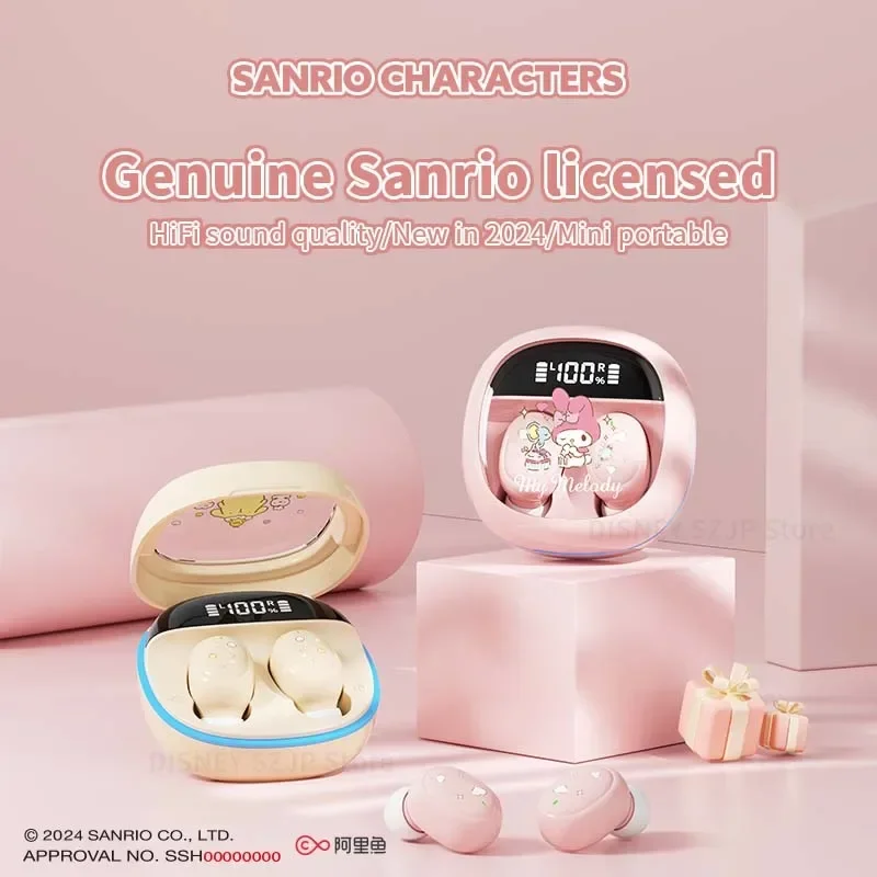 Sanrio M41 TWS Earbuds Hello Kitty Wireless Earphones Bluetooth 5.4 My Melody Sport HIFI Sound Gaming Headphones Anime Cartoon