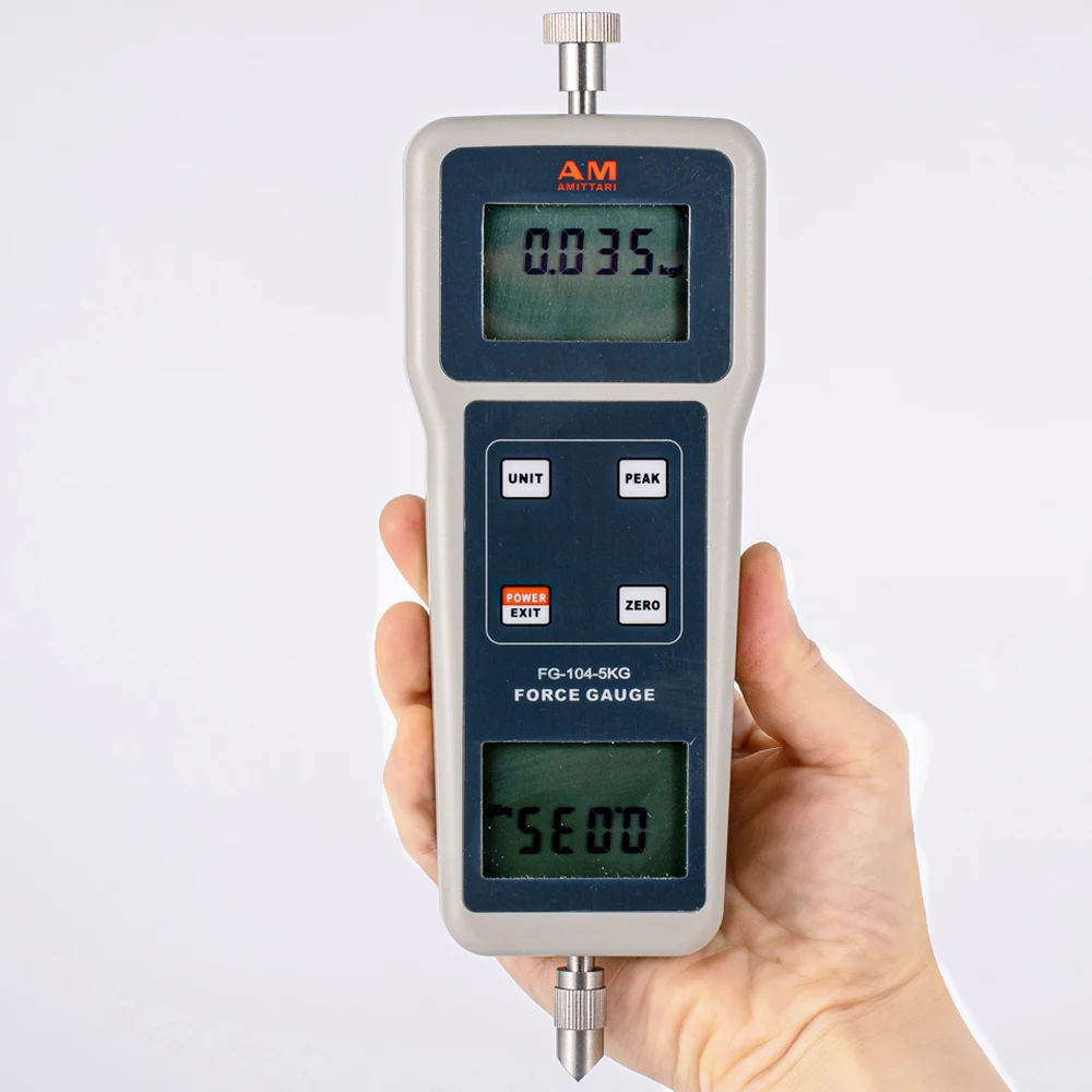 Force Gauge FG-104 1K to 100K Digital Push Pull Force Gauge Meter Tension Meter for High Accuracy Push Force and Pull Force Test