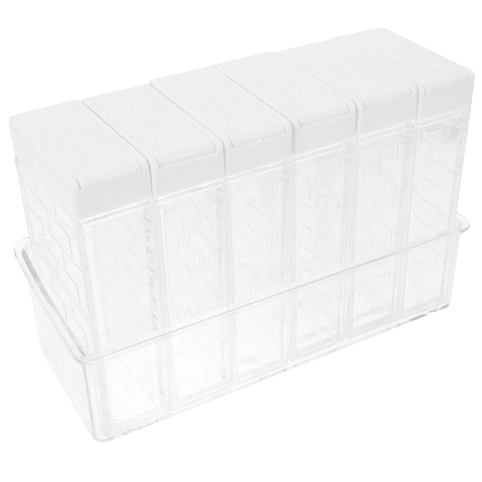 

Spice Jars with Labels Flavoring Box Storage Tank Shaker Lids Container White Pp Seasoning Travel