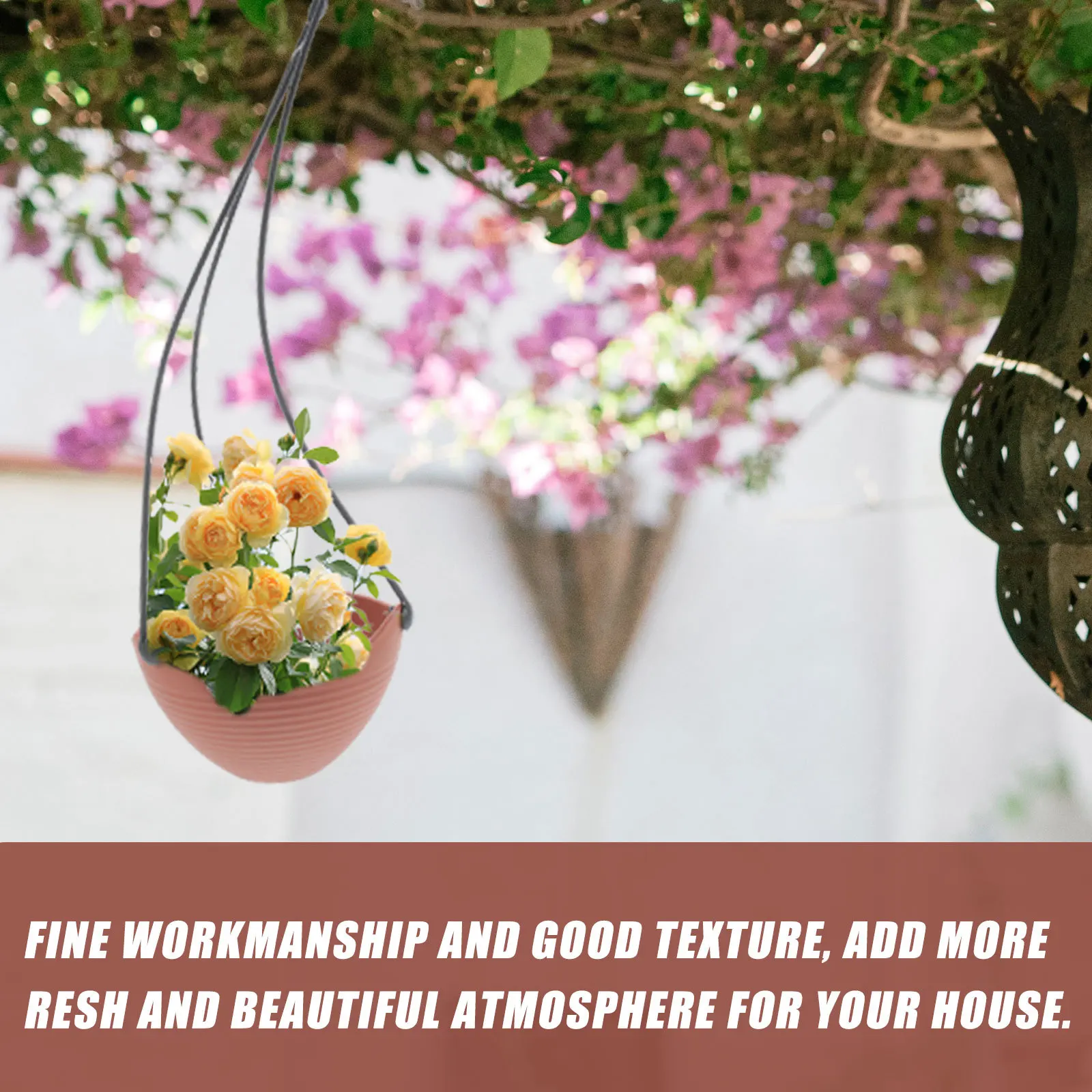 

Hanging Flower Pot Resin Large Hanging Planter For Indoor Outdoor Plants Balcony Garden Plant Basket Container