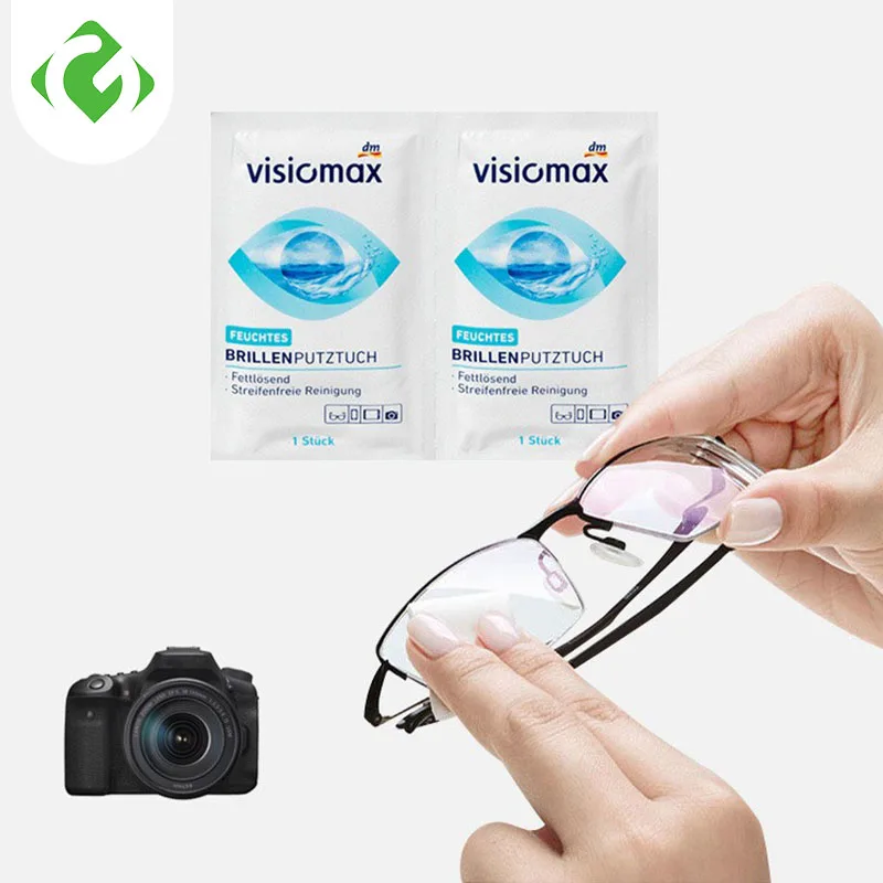 Individually Wrapped Disposable Cleaning Wipes for Glasses, Quick-Dry Cloth for SLR Camera Lens Care & Maintenance Made in DE