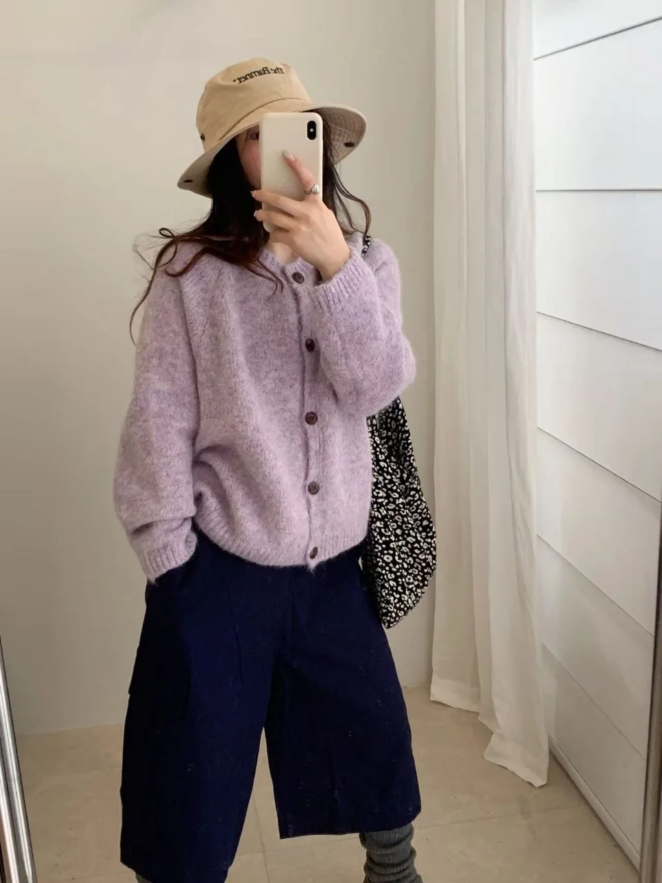 

Корейский вязаный открытый кардиган на раннюю осень, женский свободный ленивый Sle, новинка 2025, свитер с цветочным узором Jaet ort Top