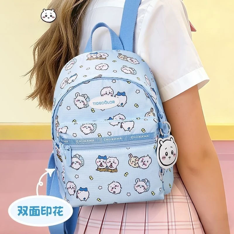 

Anime Chiikawa Backpack Large Capacity Thick Fabric Durable Dirt-resistant School Backpack Travel Bag for Outdoor Commute Gift