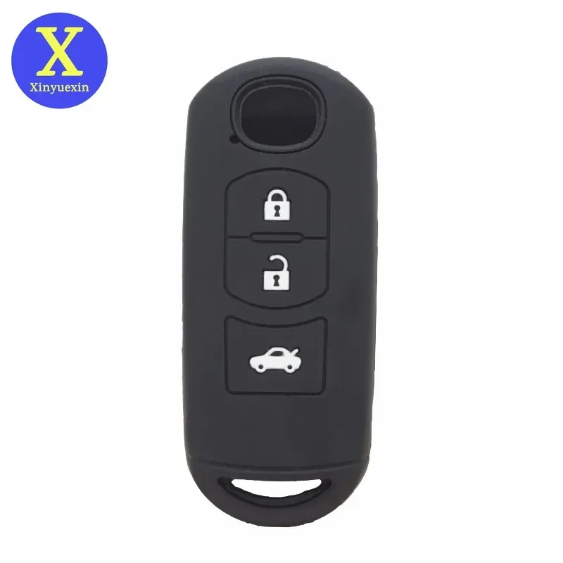 Xinyuexin Silicone Car Key Cover Case For Mazda 2 3 6 BL BM GH GJ Atenza Axela CX-5 CX5 CX 5 CX3 CX7 CX8 CX9 MX5 ND Accessories